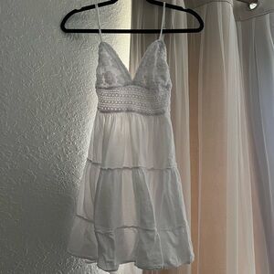 White Flowy Beach Dress